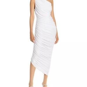 Norma Kamali Diana White One-Shoulder Dress